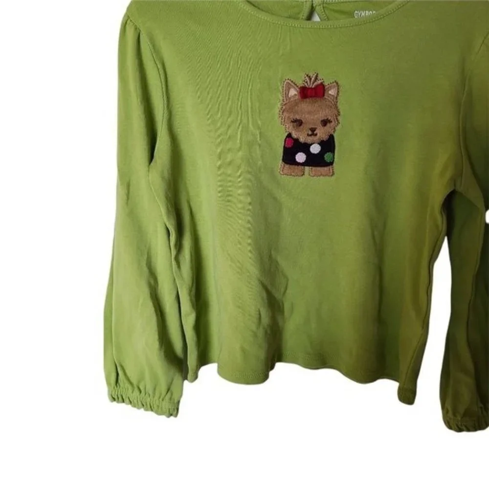 Gymboree Pups‎ & Kisses Yorkie Tee Applique Long Sleeve 5T